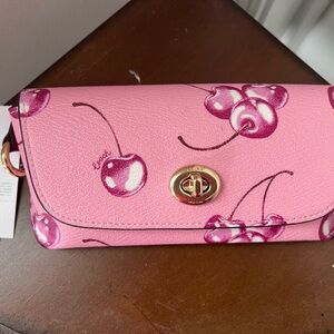 NWT COACH CHERRY GLASSES CASE